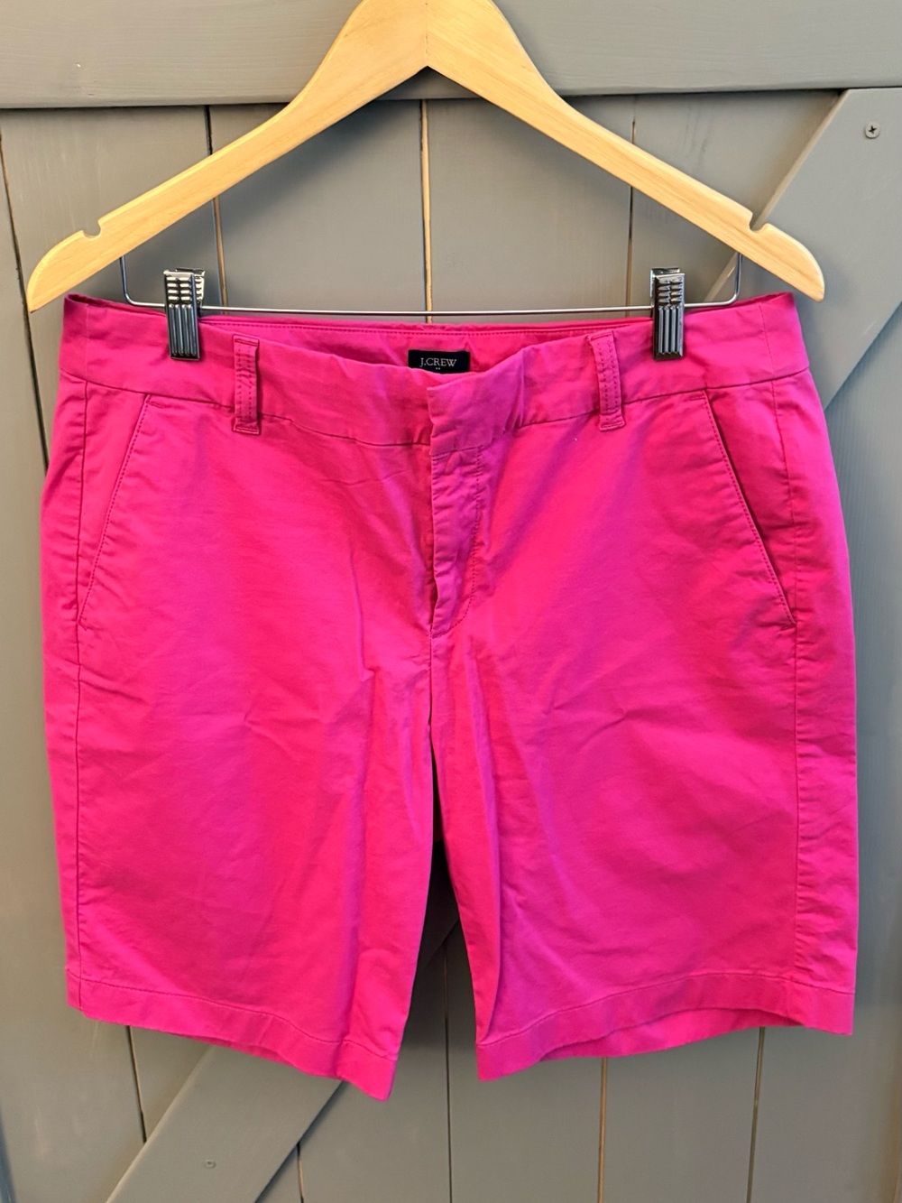 J. Crew Bright Pink Cotton Chino Bermuda Shorts